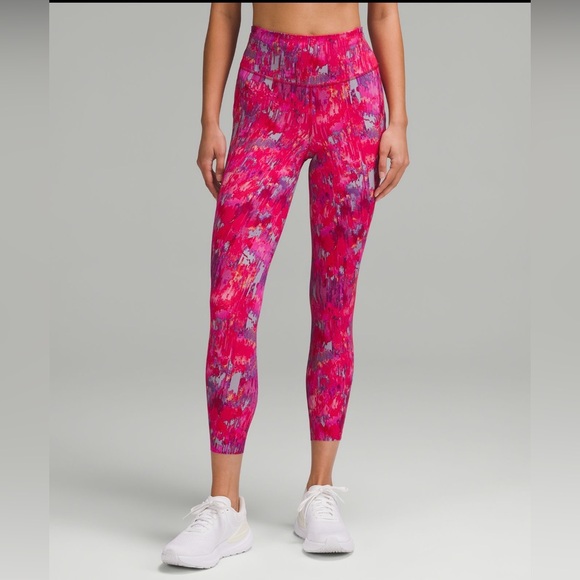 lululemon athletica Pants - Lululemon NWT Women’s Fast And Free HR Tight 25” Pockets. Pow Pink Multi. Size 2